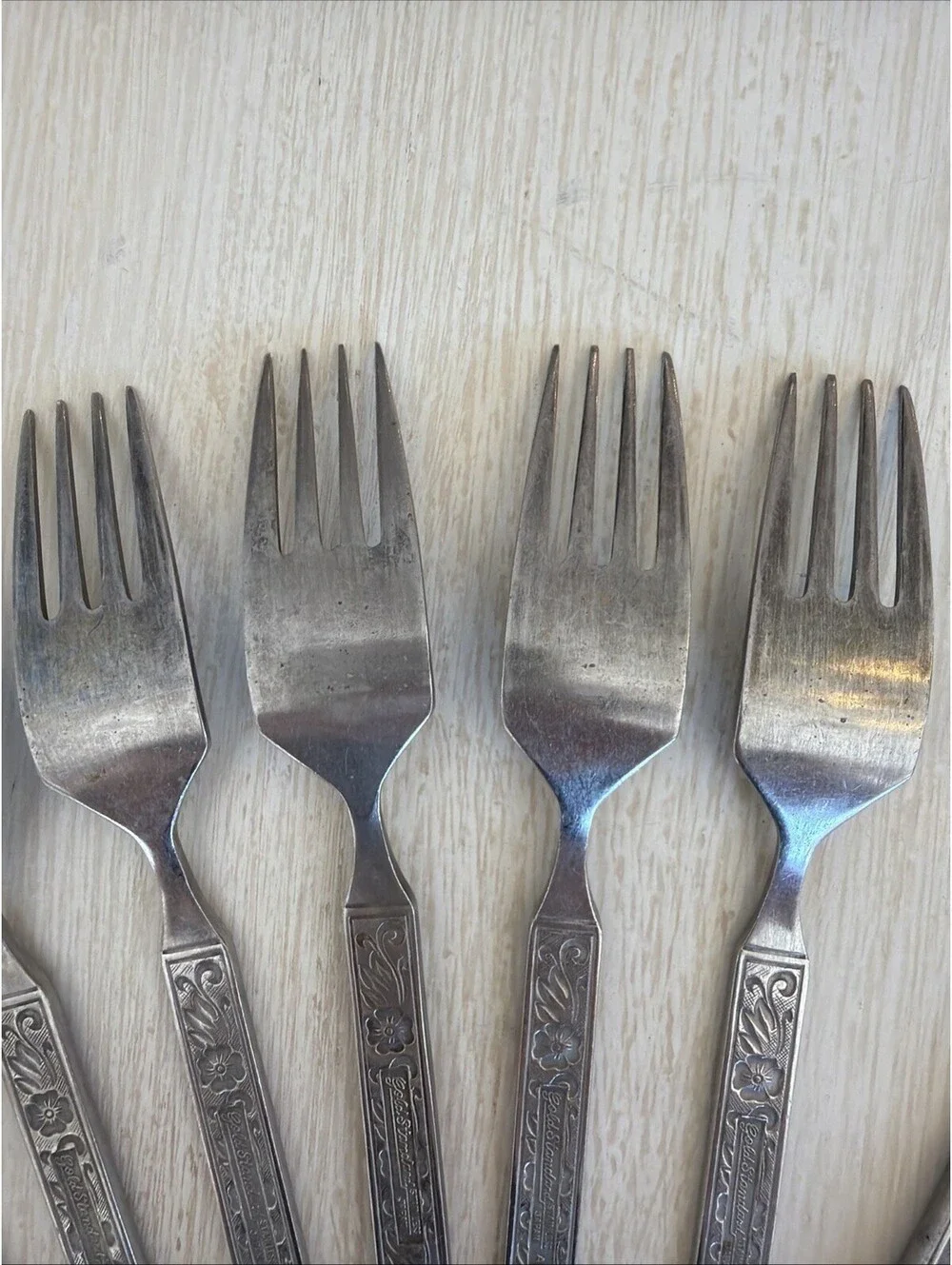 Gold Standard Night Blossom Stainless Flatware Lot Of 19 Japan